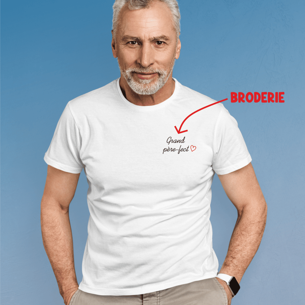 T-shirt Brodé "Grand père-fect"