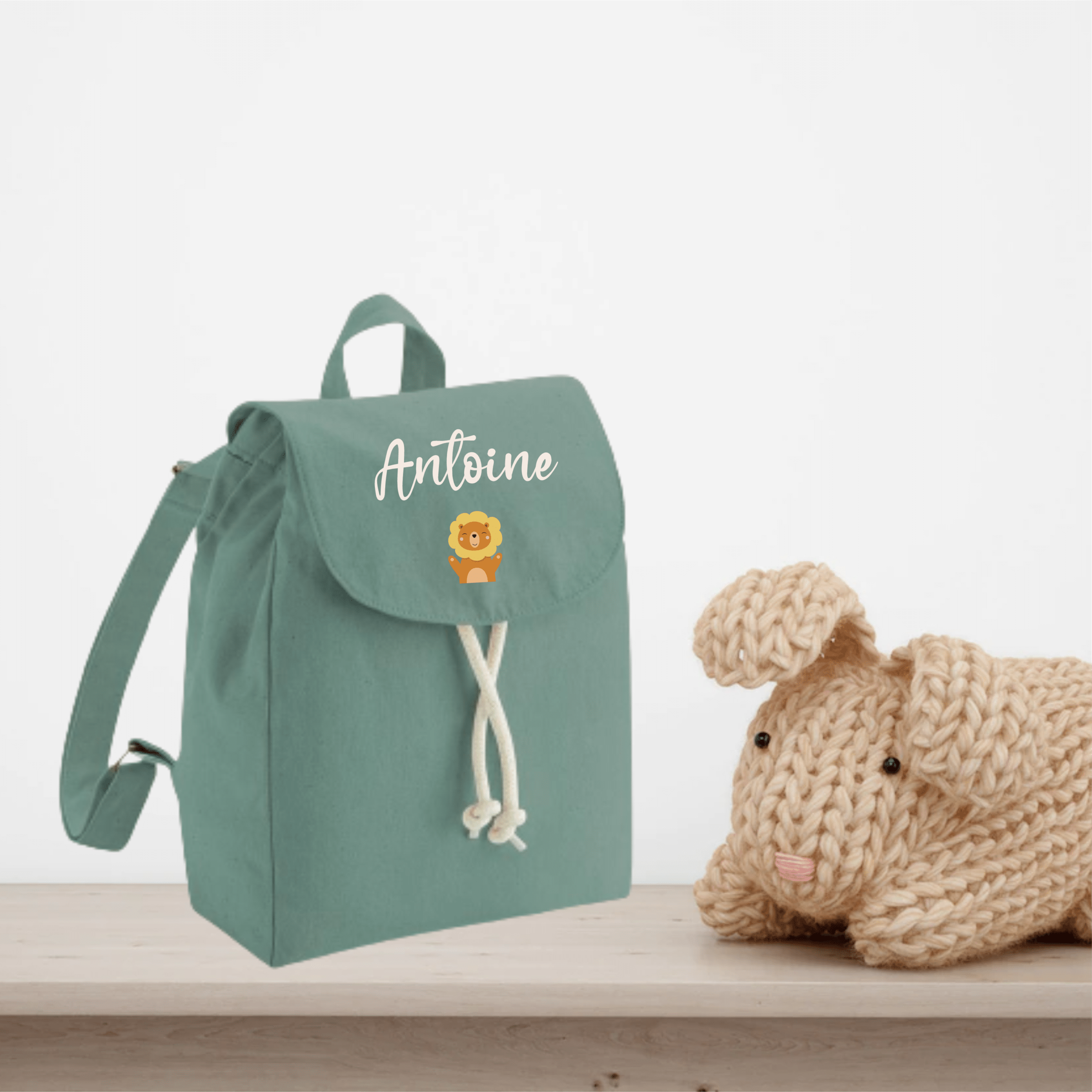 Sac a dos à personnaliser pour enfant avec animaux, sac maternelle, sac  crèche, sac personnalisé 