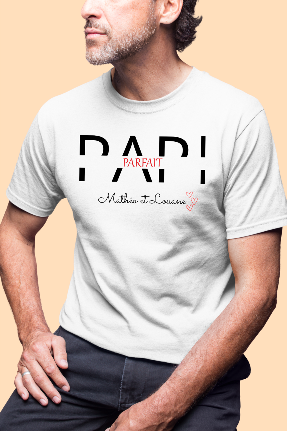 T-shirt personnalisé papi parfait blanc