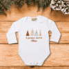 Body "Mon 1er Noël" avec prénom - Sapins