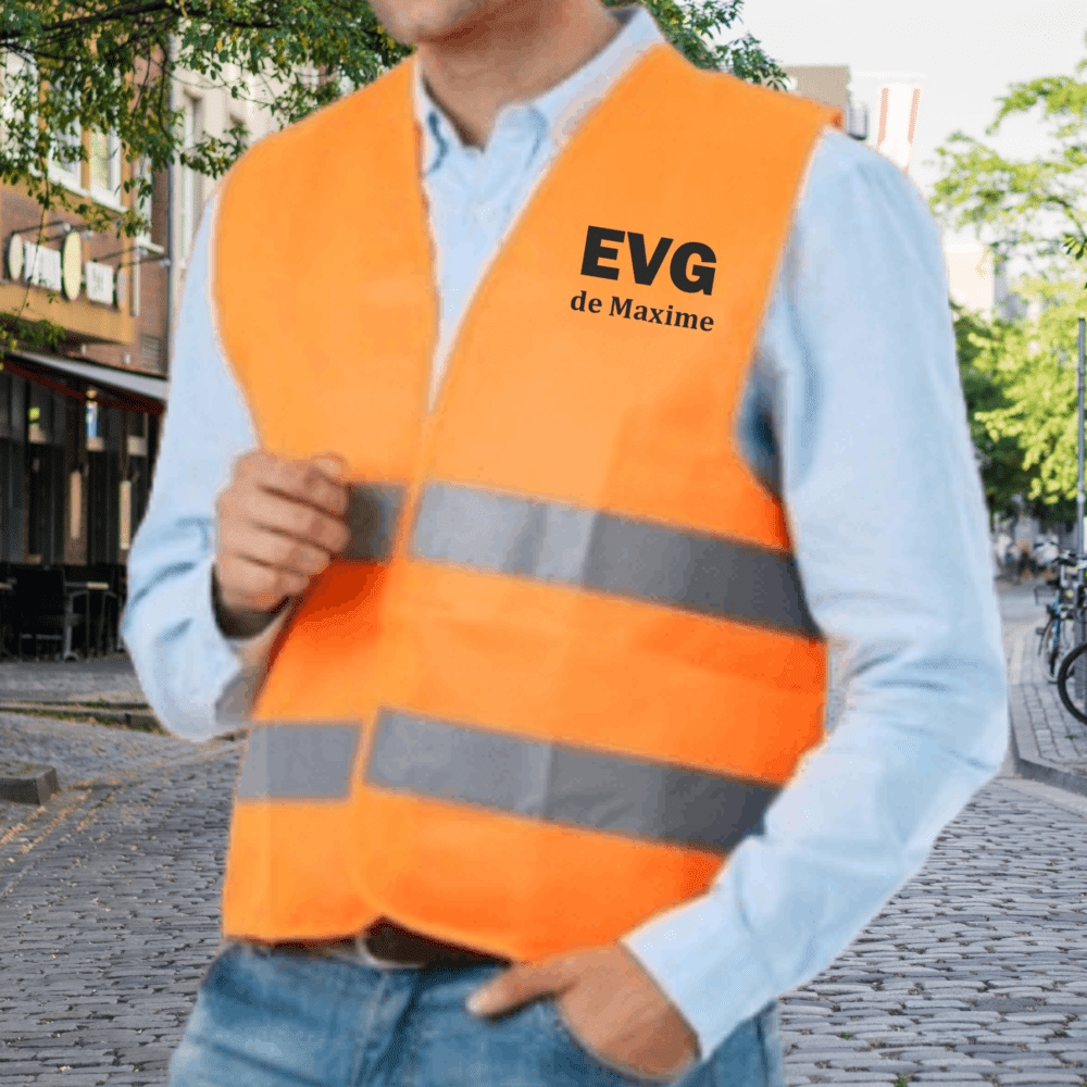 T-shirt haute visibilité EVG de prénom