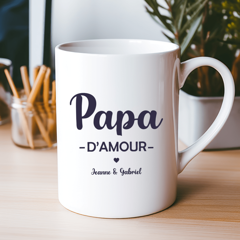 Mug papa d'amour personnalisé