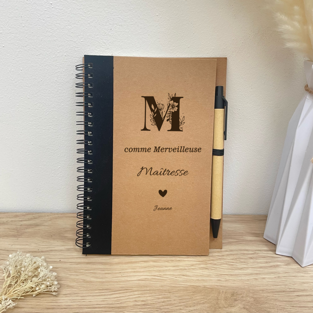 Carnet maitresse personnalisé