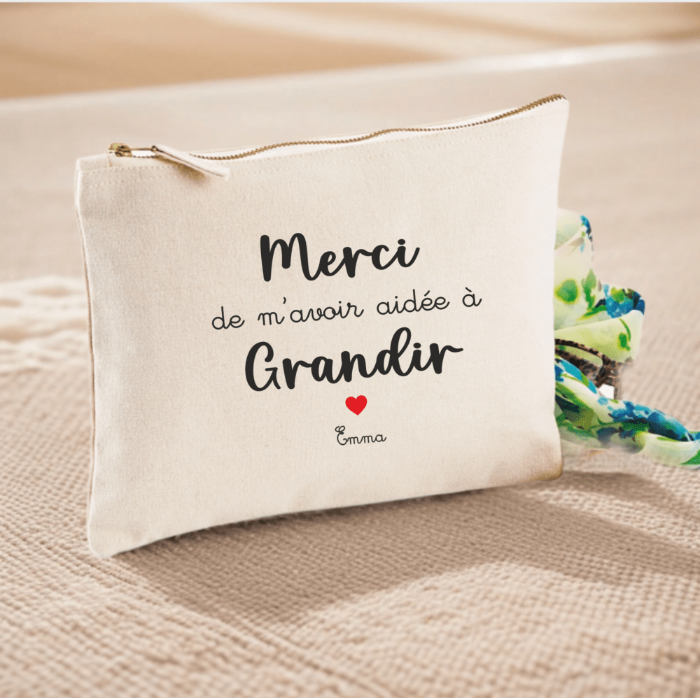 trousse maitresse personnalisée merci de m'avoir aidée à grandir