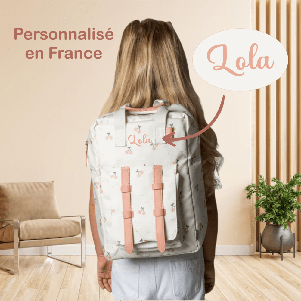 Sac à dos enfant personnalisé cerise