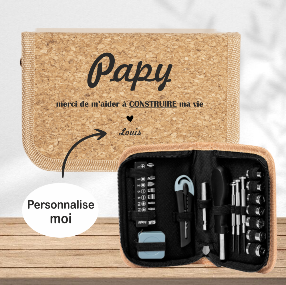 trousse outil personnalisé papy merci