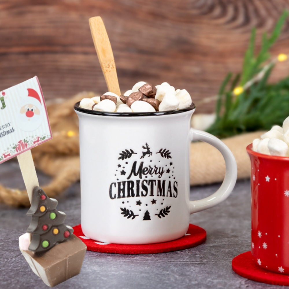 Mug noël + cuillère chocolat chaud