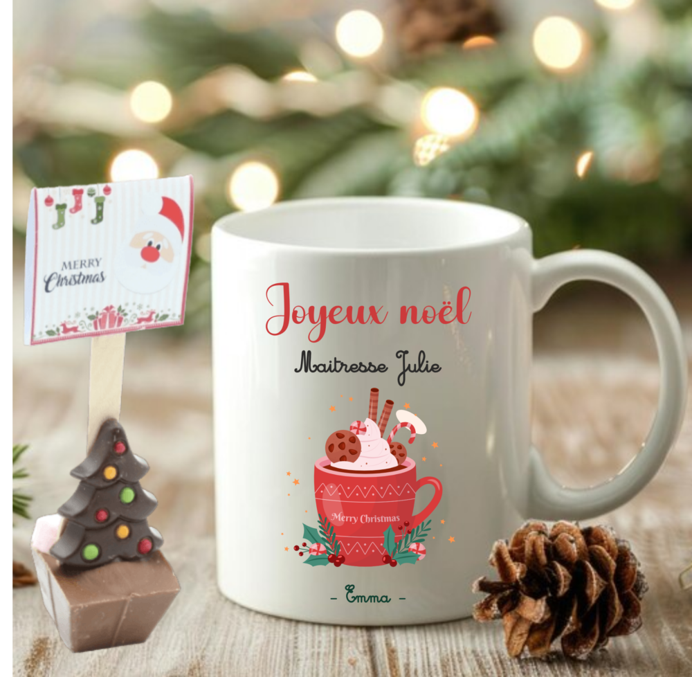 Mug joyeux noel maitresse