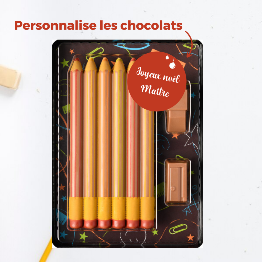 Boîte à crayon Chocolat Maître/Maîtresse