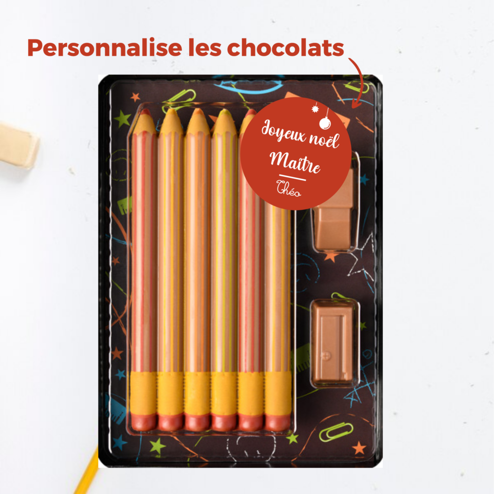 Boîte à crayon Chocolat Maître/Maîtresse