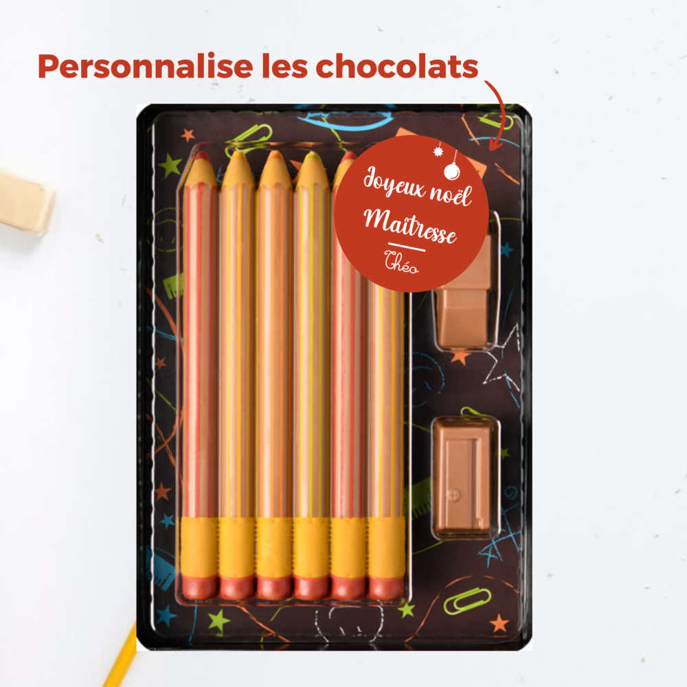 Boîte à crayon Chocolat Maître/Maîtresset