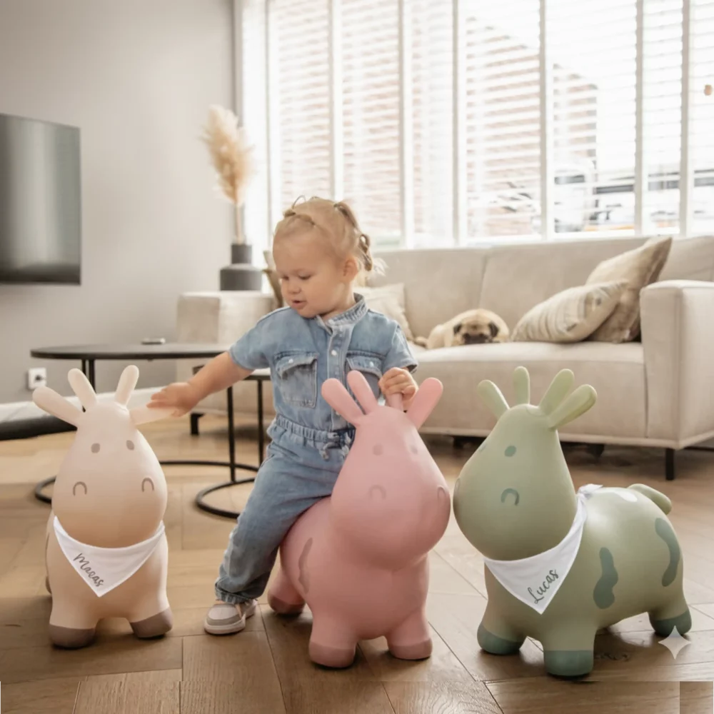 jouet enfant personnalisé ballon sauteur vache