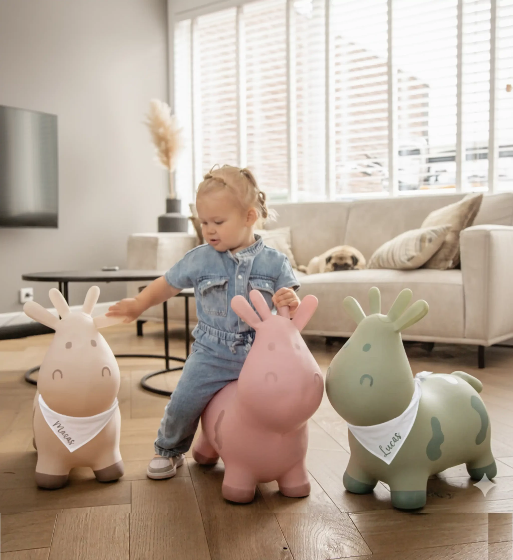 jouet enfant personnalisé ballon sauteur vache