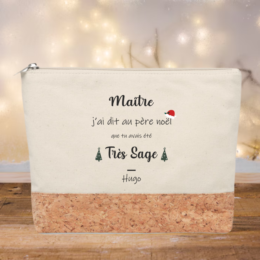 Trousse Personnalisée noël Maitre