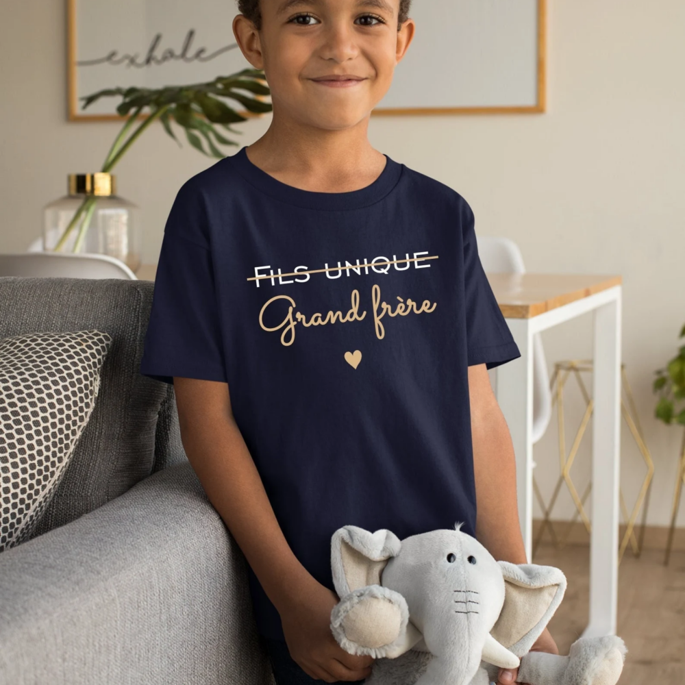 T-shirt " Fils unique Grand Frère"