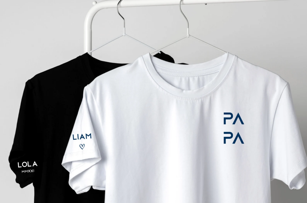 Tshirts papa noir et blanc