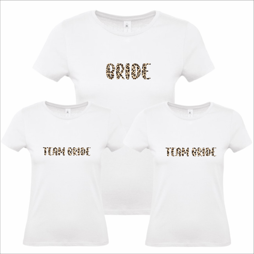 T-shirt EVJF léopard Team bride et bride