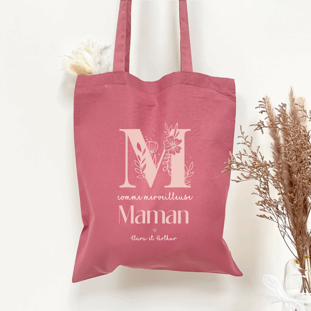 Tote bag fête des mères, cadeau maman