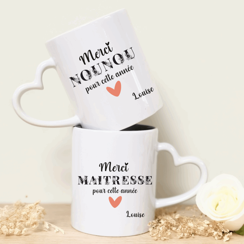 Mug cadeau maitresse, année scolaire, cadeau remerciement