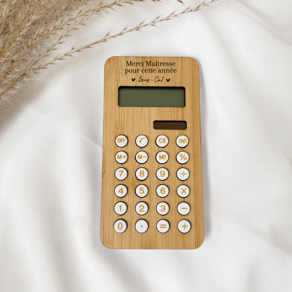 idée cadeau maître personnalisé, cadeau remerciement, calculatrice maître