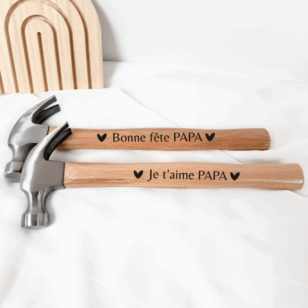 Marteau papa, cadeau personnalisé, idée cadeau fête des pères