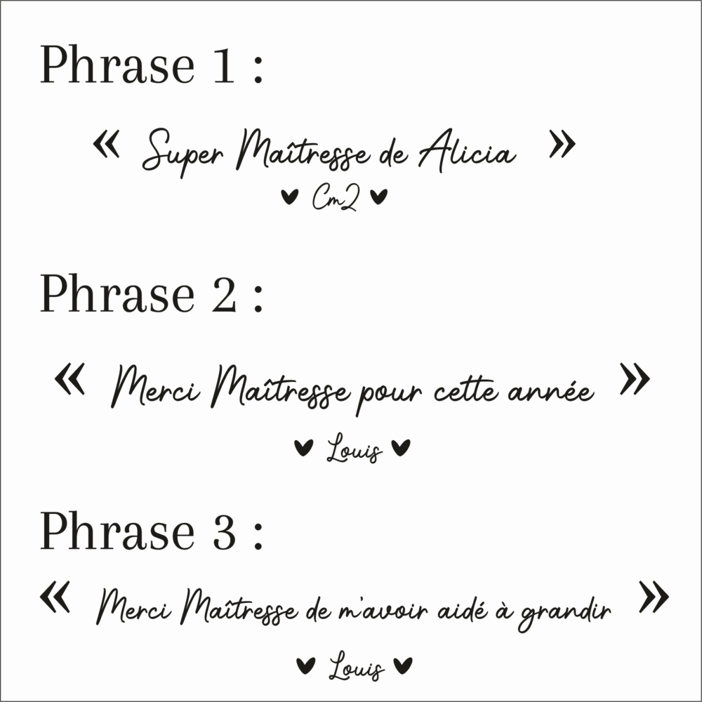 phrase maîtresse