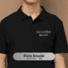polo brodé beau papa depuis noir