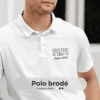 polo brodé beau papi depuis noir