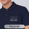 polo brodé papa depuis navy