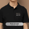 polo brodé papa depuis noir