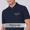 polo brodé tonton depuis navy