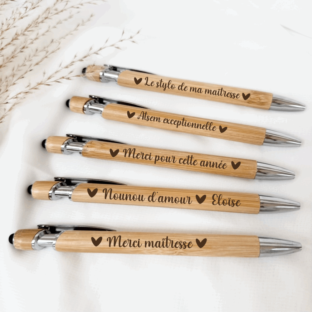 Stylo personnalisé maîtresse, cadeau maître, idée cadeau fin d'année, cadeau remerciement