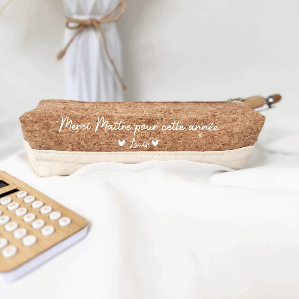 cadeau personnalisé, trousse maître, cadeau remerciement école