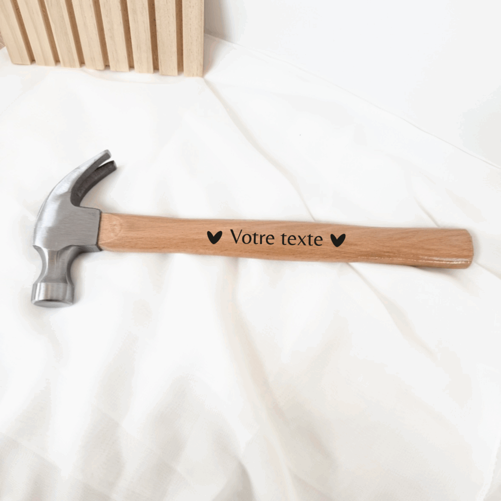 marteau personnalisé, idée cadeau, outils cadeau