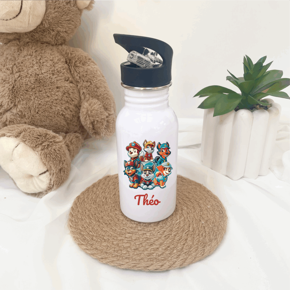 gourde patpatrouille, gourde enfant, cadeau enfant