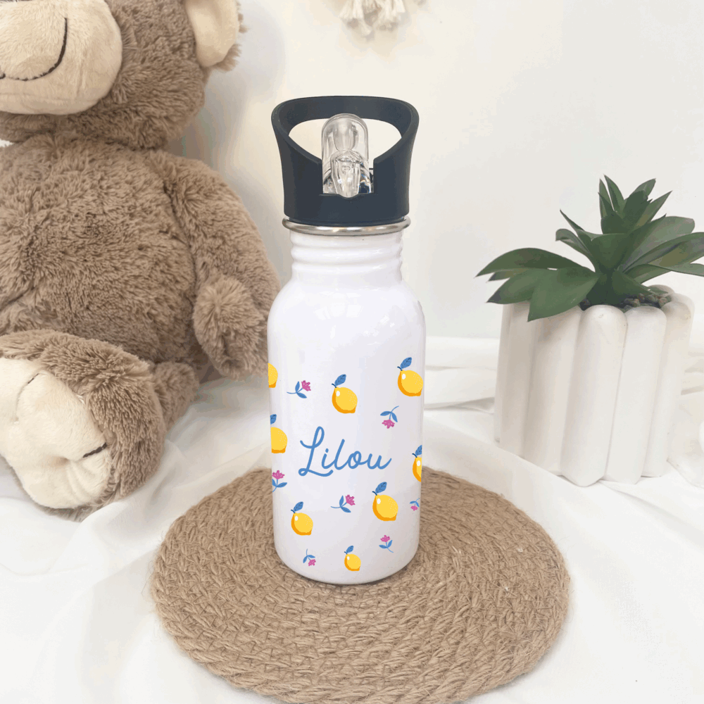 gourde petite fille anniversaire, cadeau enfant, école gouter garderie