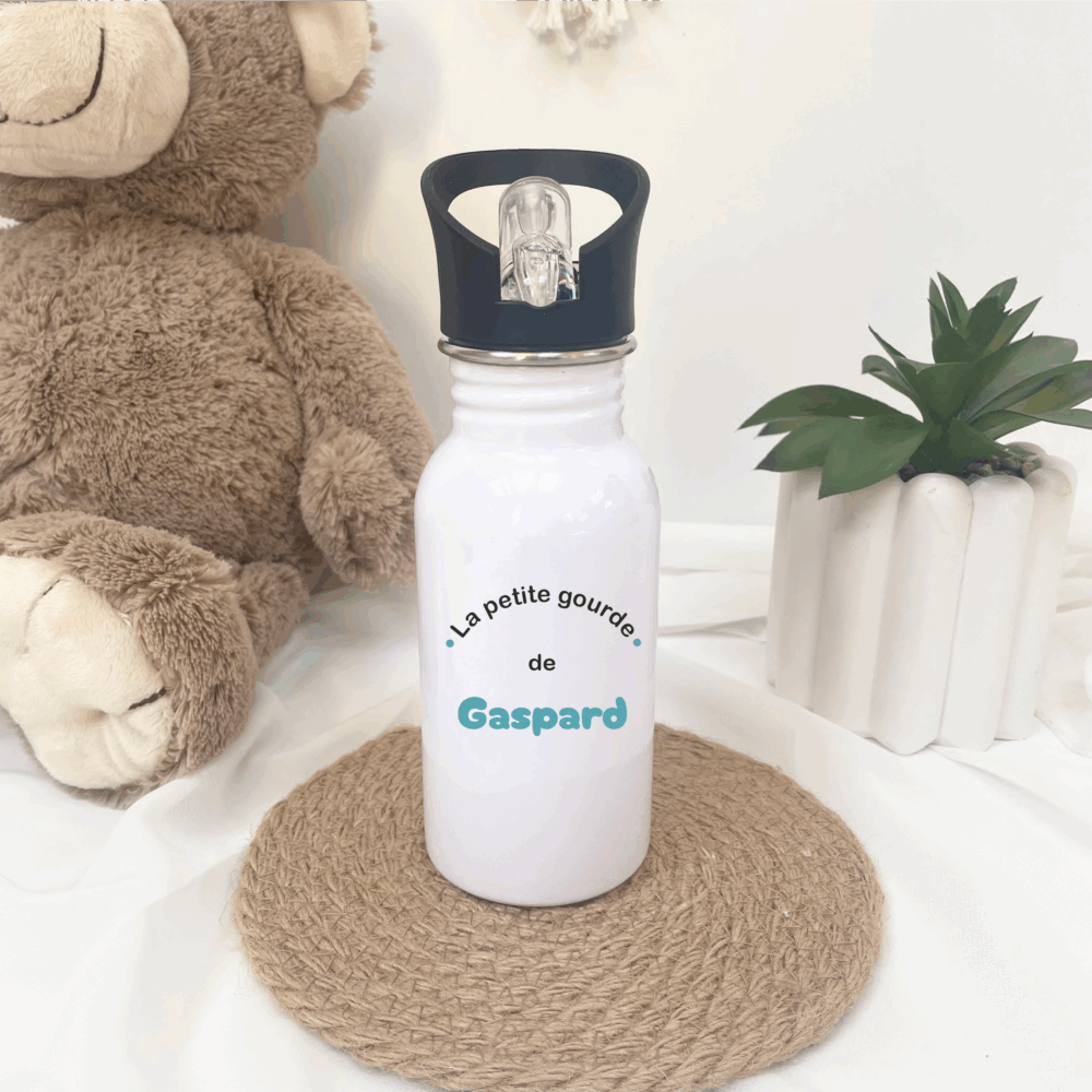 gourde personnalisé enfant, gourde école goûter, gourde cadeau gars