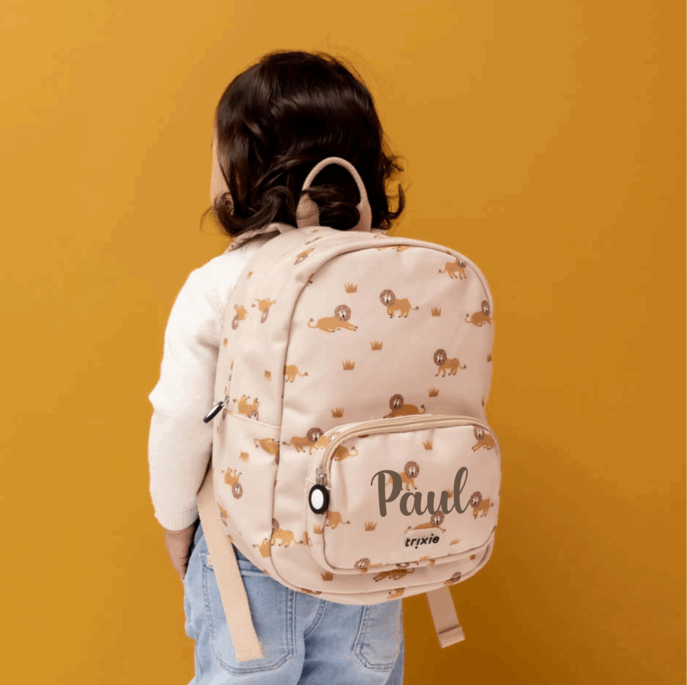 sac à dos à motif lion, cadeau rentrée scolaire, cadeau enfant