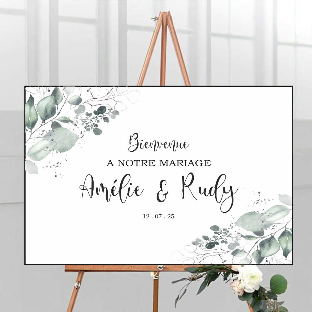 affiche entrée de mariage, réception mariage, cadeau marié