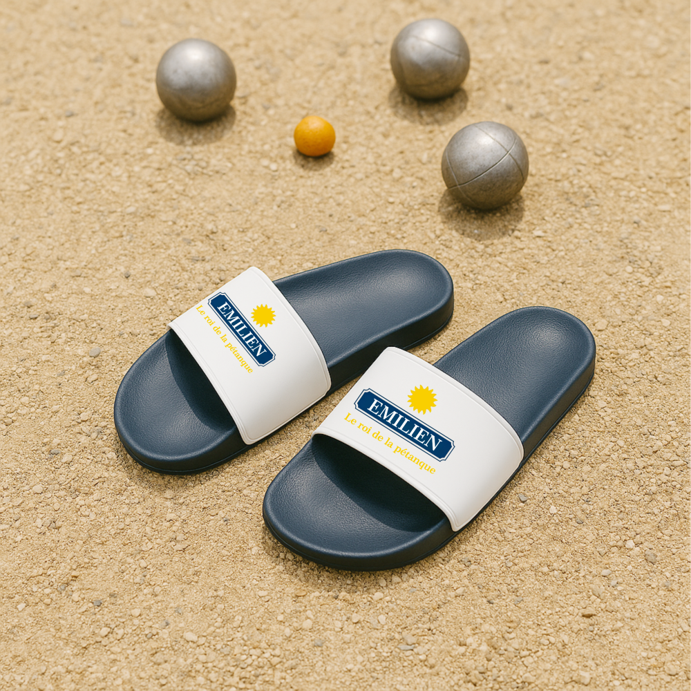 Claquette Ricard homme, pétanque vacances cadeau