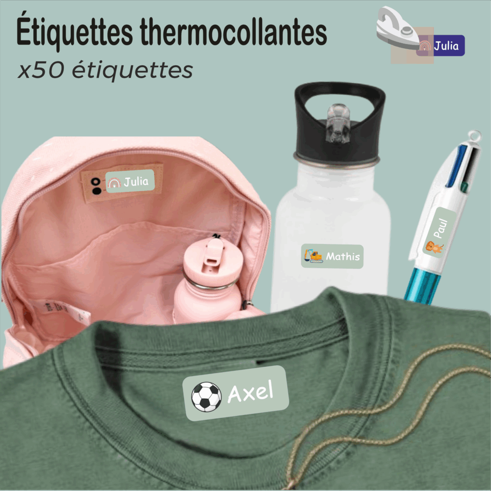 Etiquettes prénoms vêtements et objets – Image 6