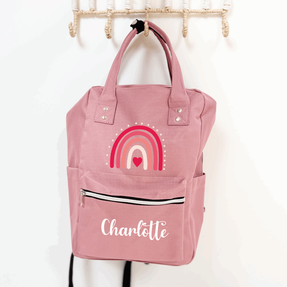 sac à dos rose primaire, cadeau d'anniversaire