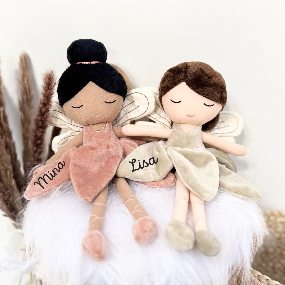 Peluche personnalisé fille, cadeau de baptême, doudou personnalisé naissance
