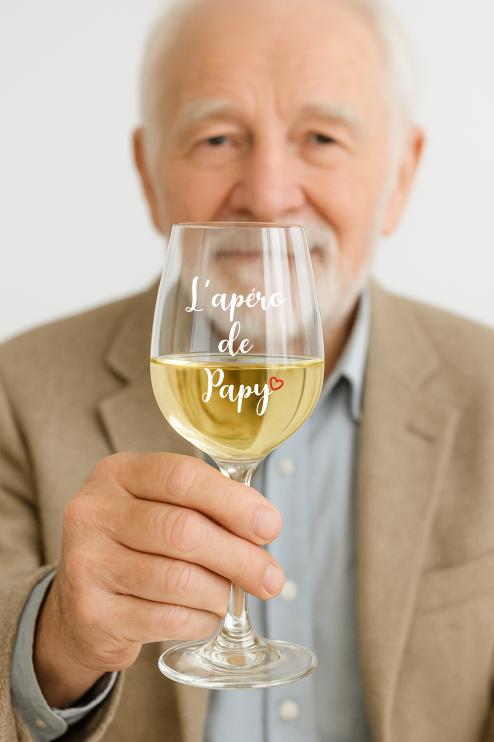 Verre apéro papy, cadeau personnalisé fête des grands pères