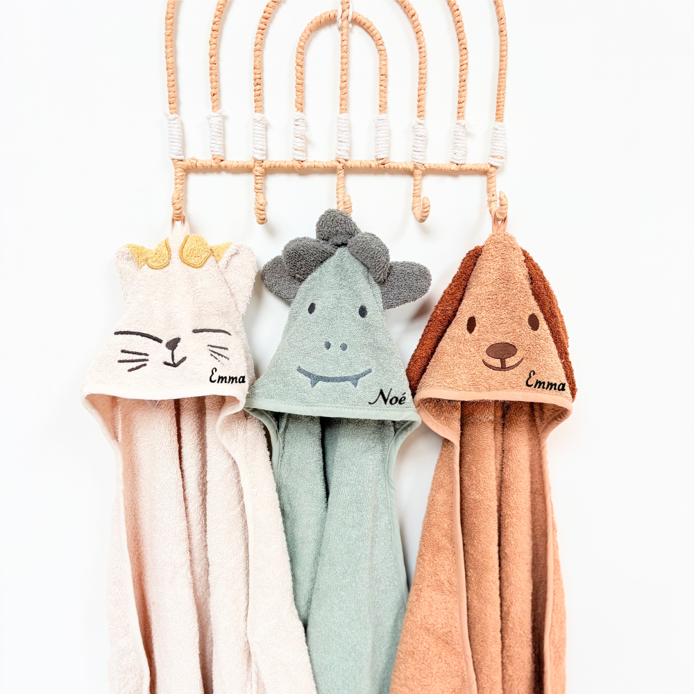 Cape de bain personnalisé enfant, sortie de bain bébé