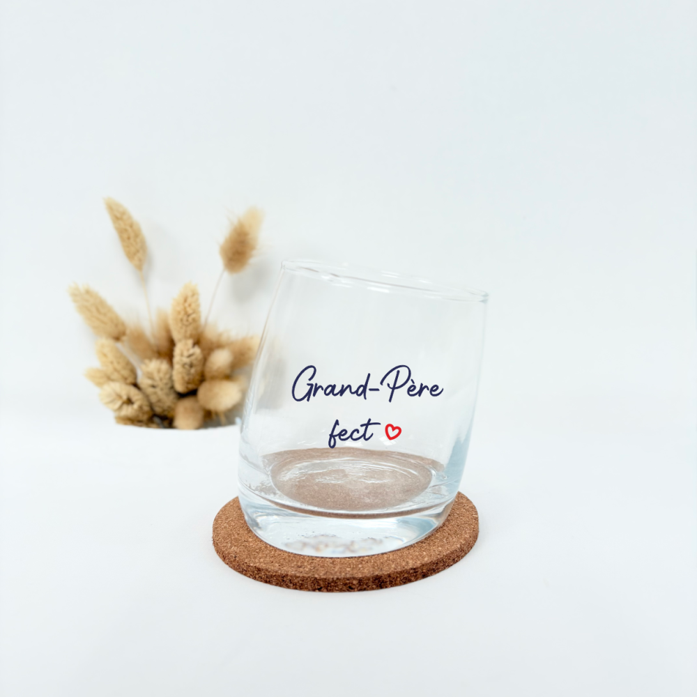 Verre fête des grands-pères, cadeau papy