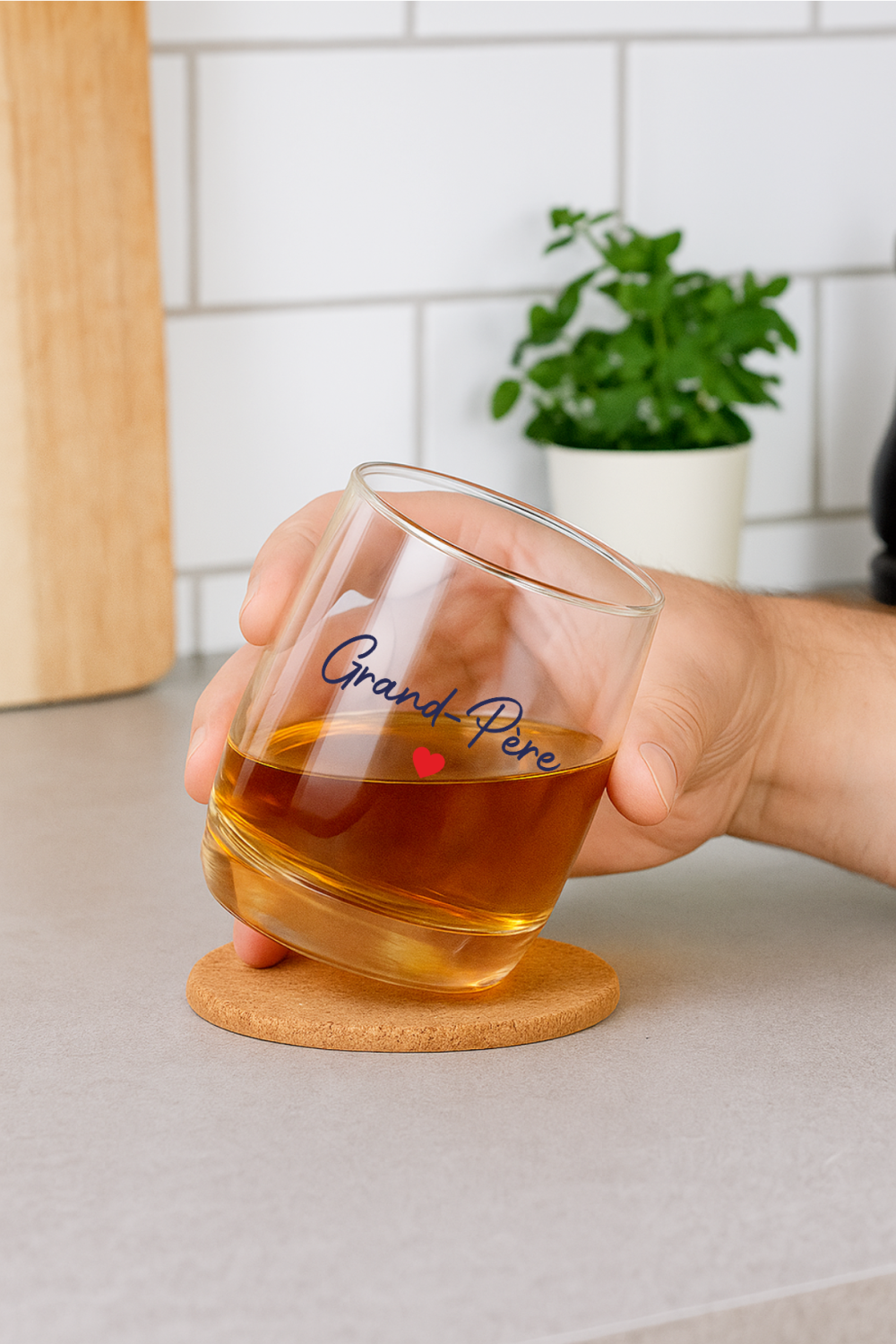 Verre apéro personnalisé papy, idée cadeau papy, verre grand-père