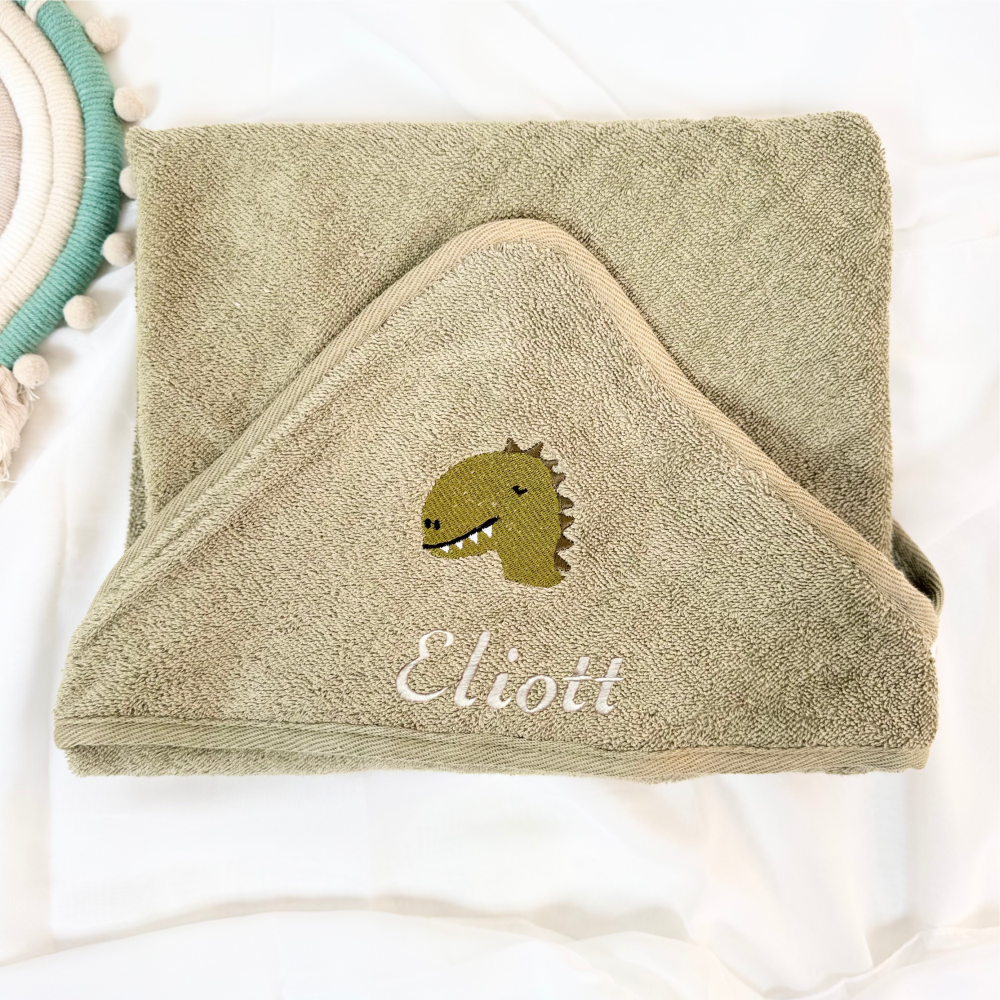 serviette de bain Dino personnalisé