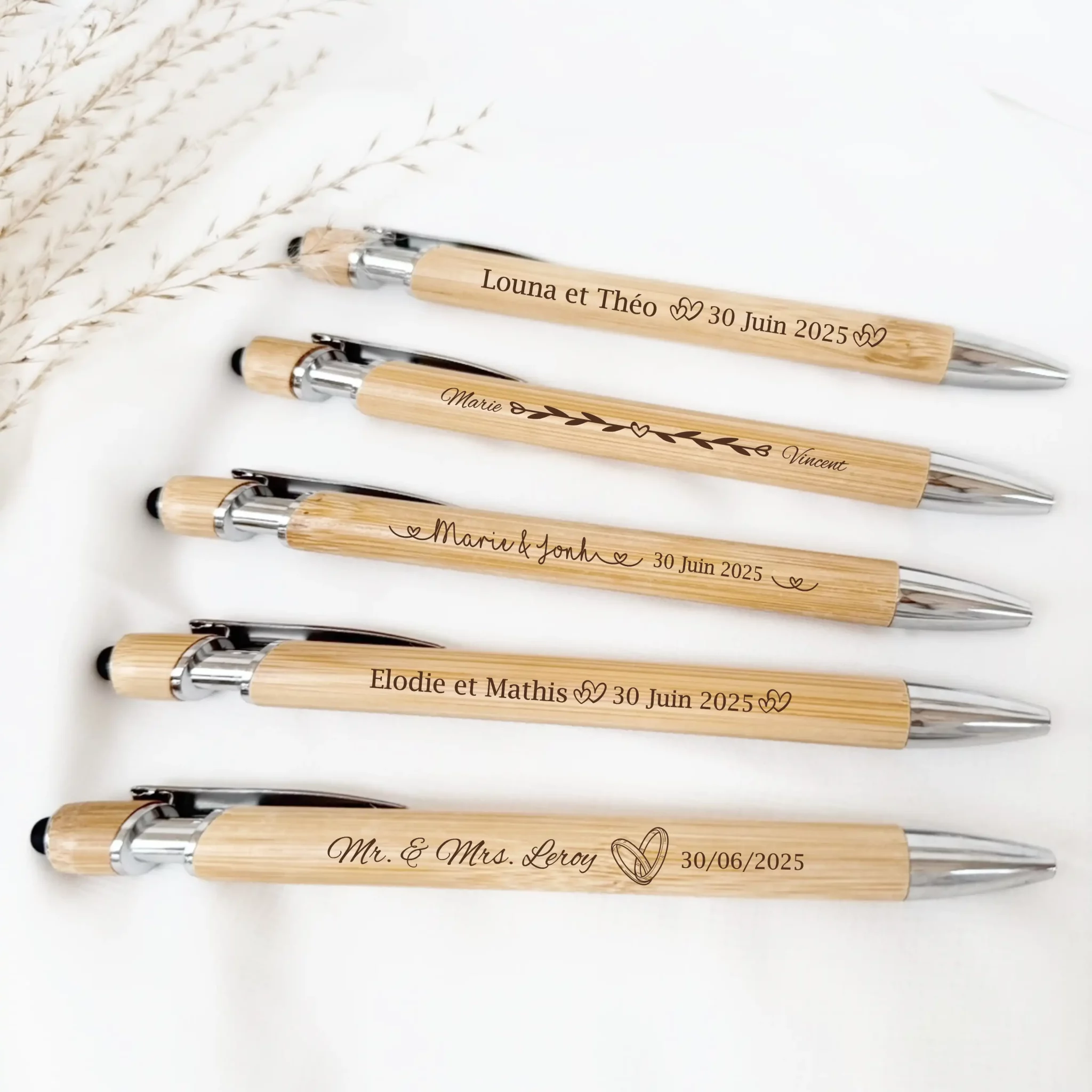 stylo de mariage personnalisé