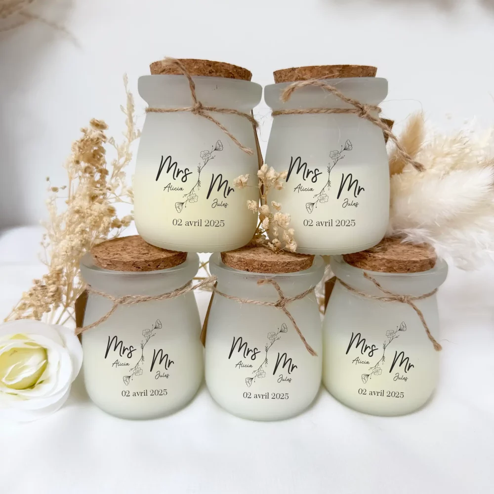 Bougie de mariage personnalisé